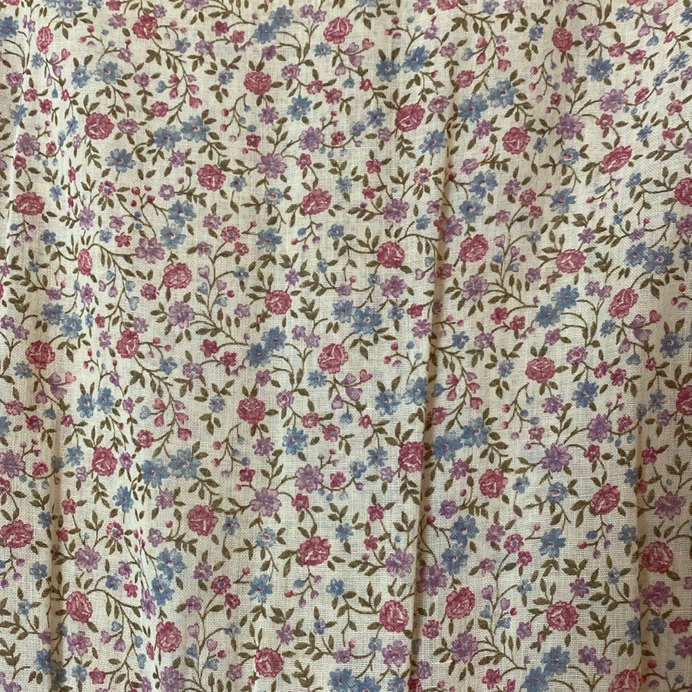 Vintage Cottage Core Gunne Sax Ditsy Floral and Lace Prairie Maxi Dress - Picture 10 of 17